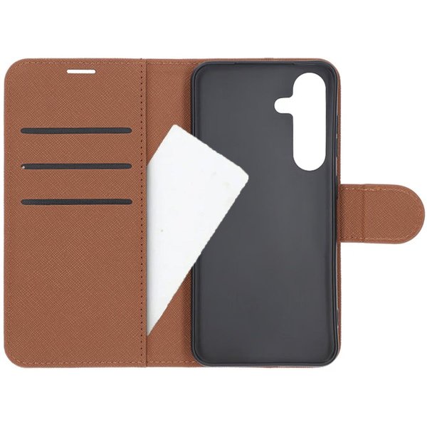 Samsung Galaxy S25 Fodral med Kortfack Stativfunktion Brun