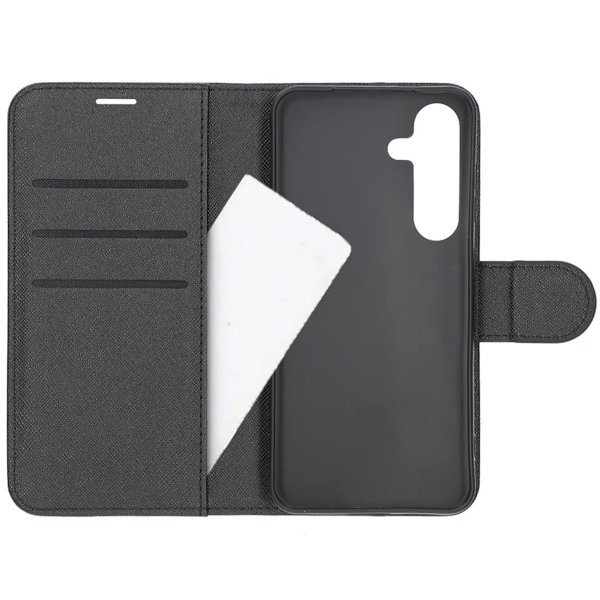 Samsung Galaxy S25 Fodral med Kortfack Stativfunktion Svart