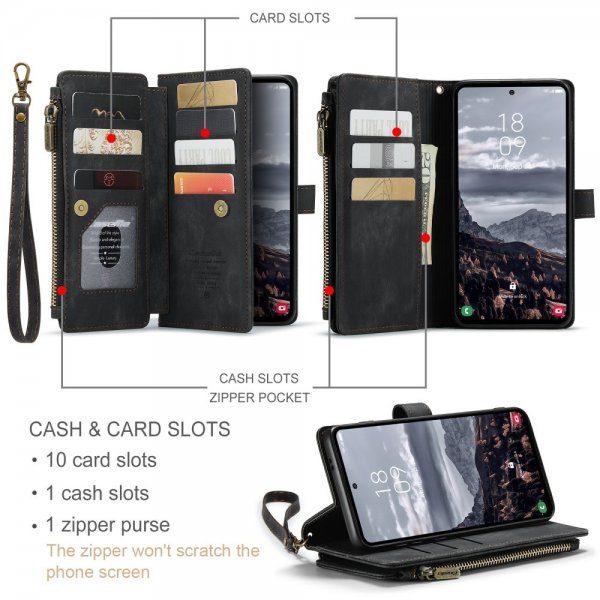 Samsung Galaxy S24 Plus/S25 Plus Fodral C30 Series Svart