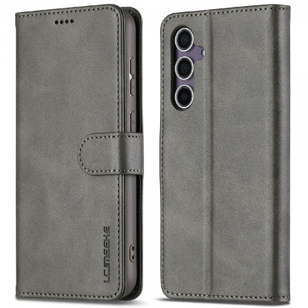 Samsung Galaxy S25 Plus Fodral med Kortfack Stativfunktion Grå