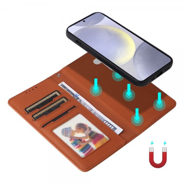 Samsung Galaxy S25 Plus Fodral med Löstagbart Skal 005 Brun