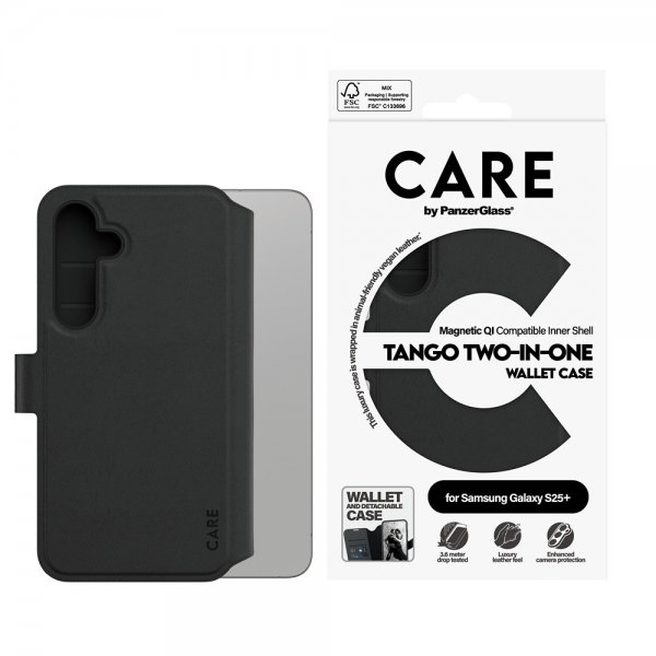 Samsung Galaxy S25 Plus Fodral Tango Two-in-One Wallet MagSafe Svart