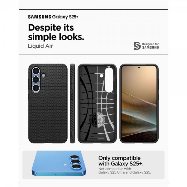 Samsung Galaxy S25 Plus Skal Liquid Air Matte Black