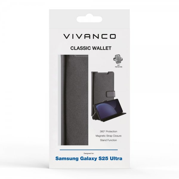 Samsung Galaxy S25 Ultra Fodral Classic Wallet Svart