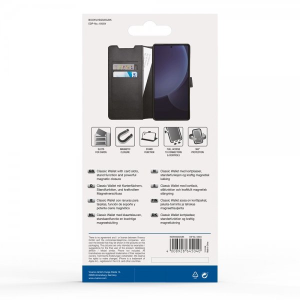 Samsung Galaxy S25 Ultra Fodral Classic Wallet Svart