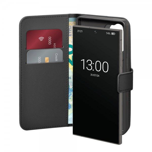 Samsung Galaxy S25 Ultra Fodral Wallet Stand Svart
