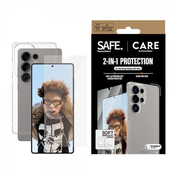 Samsung Galaxy S25 Ultra Skal och Skärmskydd Fashion 2-in-1 Bundle