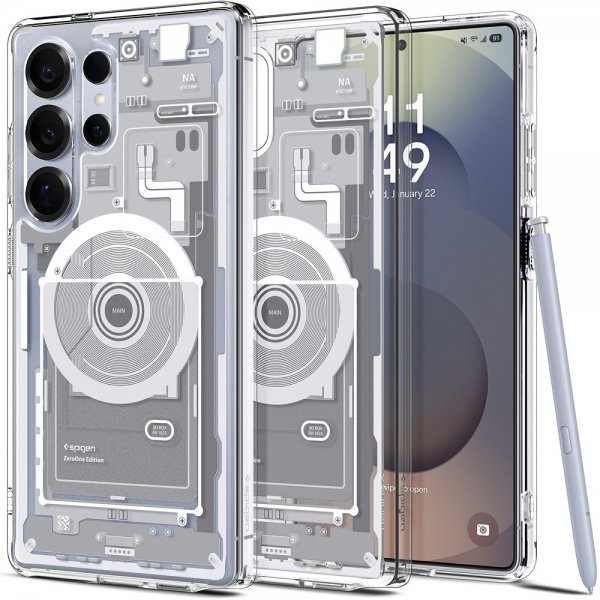 Samsung Galaxy S25 Ultra Skal Ultra Hybrid Zero One MagFit Vit