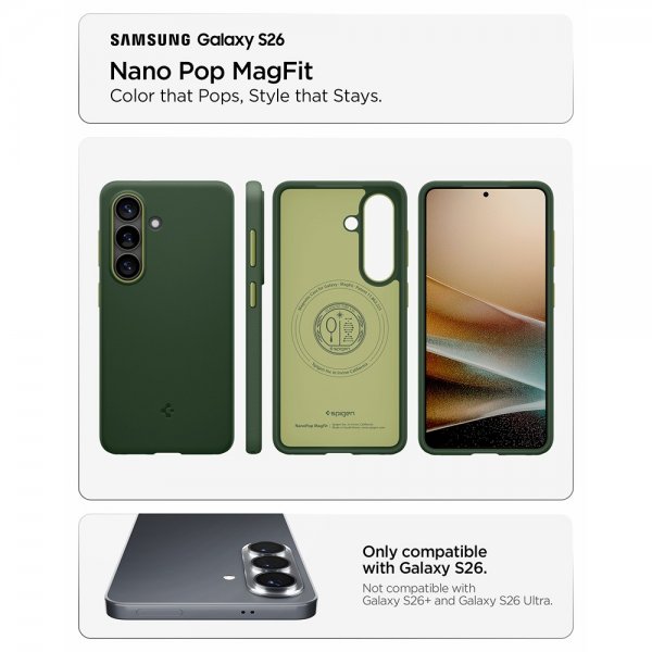 Samsung Galaxy S26 Skal Nano Pop MagFit Avo Green
