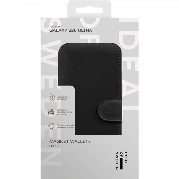 Samsung Galaxy S26 Ultra Fodral Magnet Wallet+ Svart