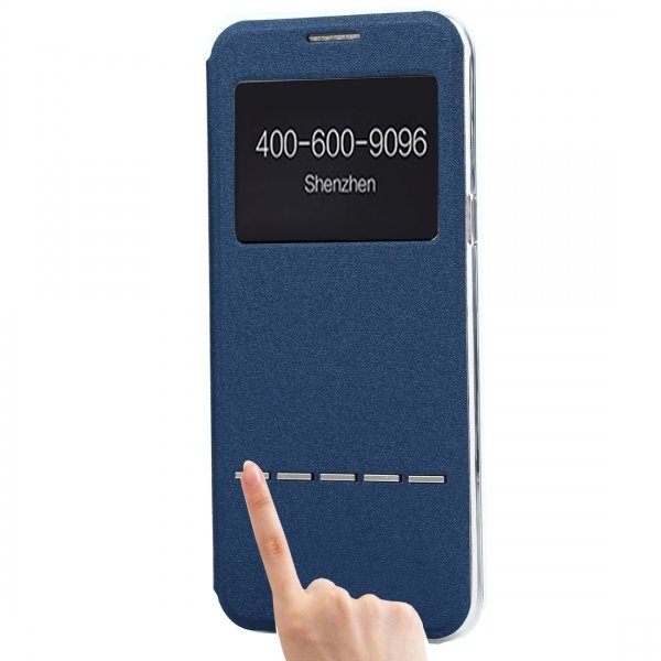 Samsung Galaxy S8 Fodral Business Style Caller-ID Blå