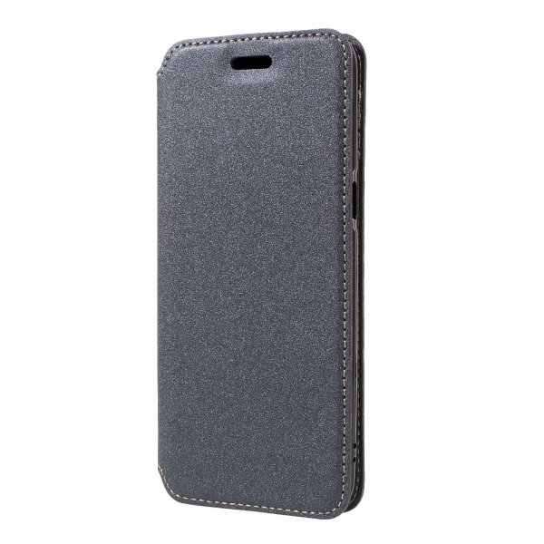 Samsung Galaxy S8 Mobilfodral Sand Slim PU-läder Grå