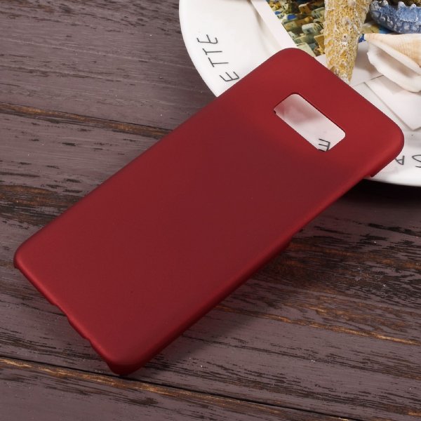 Samsung Galaxy S8 Mobilskal Hårdplast Gummiyta Röd
