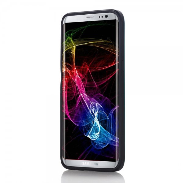 Samsung Galaxy S8 Mobilskal TPU Hårdplast Hybrid Kortplats Vit