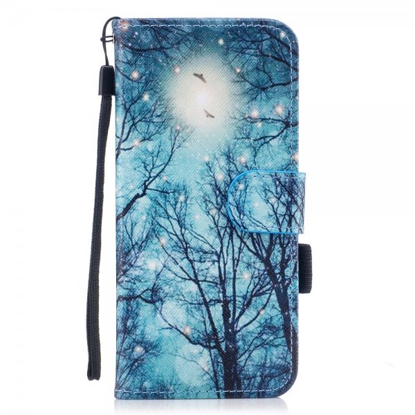 Samsung Galaxy S8 Plånboksfodral Motiv Blå Skog