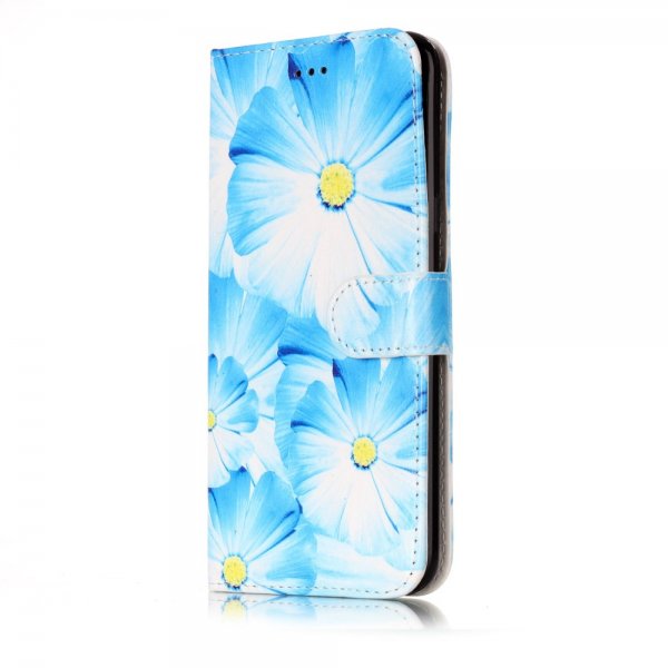 Samsung Galaxy S8 Plånboksfodral Motiv Blå Tusensköna