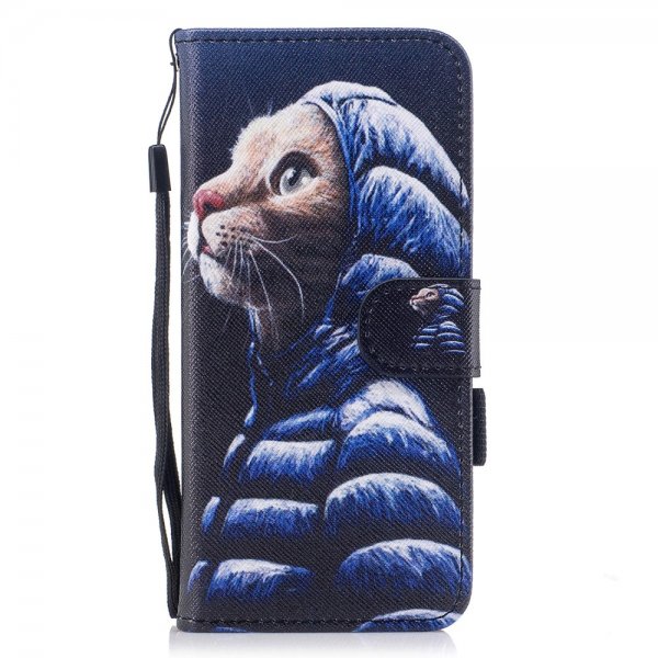 Samsung Galaxy S8 Plånboksfodral Motiv Katt med Jacka