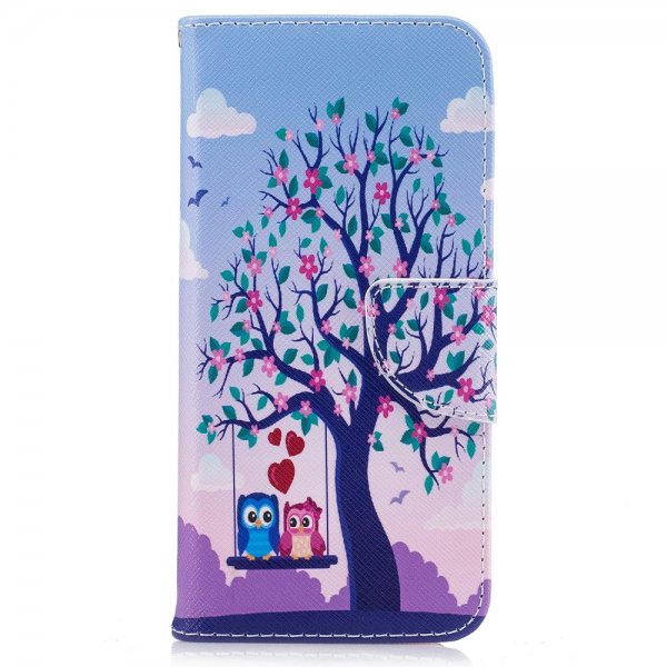 Samsung Galaxy S8 Plånboksfodral Motiv Ugglor under Träd