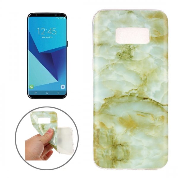 Samsung Galaxy S8 Plus Skal TPU Marmor Grön