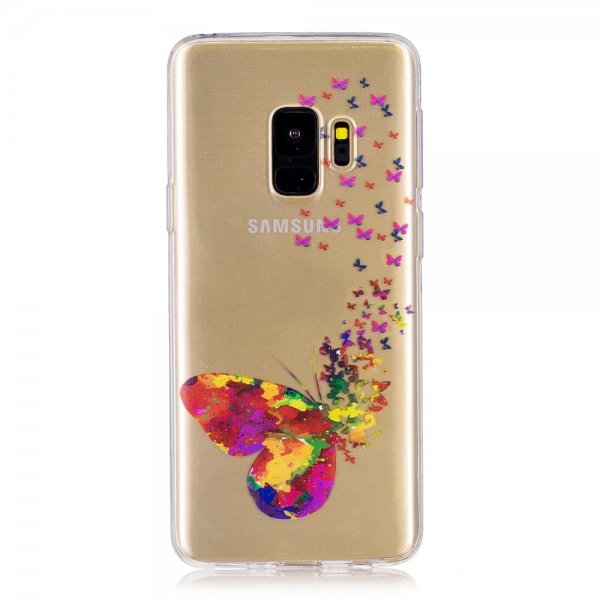 Samsung Galaxy S9 Mobilskal TPU Motiv Fjärilsmönster Flera Färger