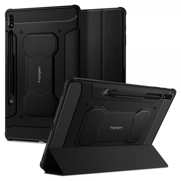 Samsung Galaxy Tab S7 Plus/Galaxy Tab S8 Plus Fodral Rugged Armor Pro Svart