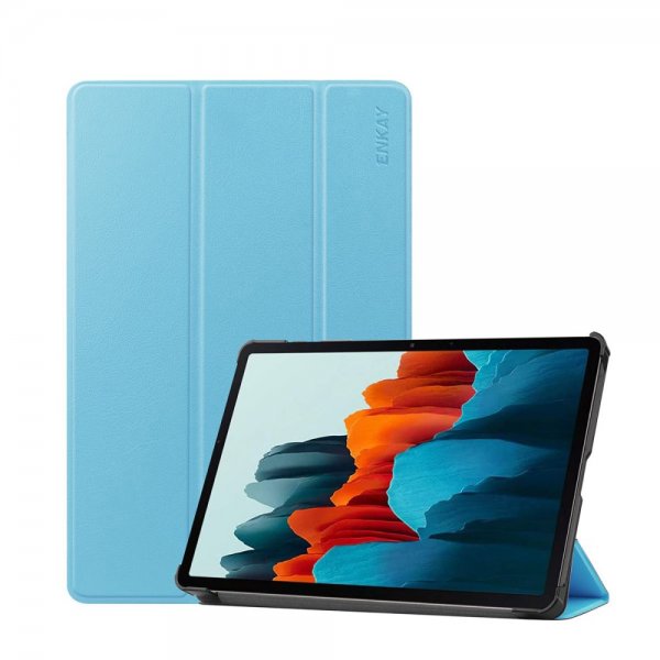 Samsung Galaxy Tab S7 T870 T875 Fodral Tri-Fold Ljusblå