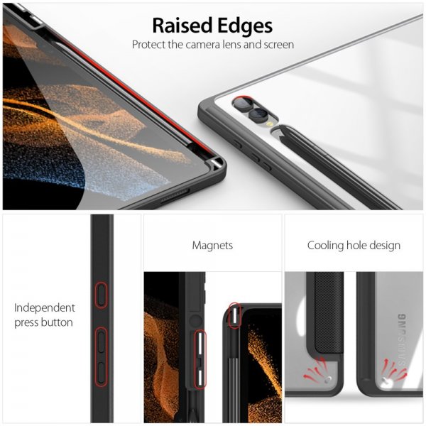 Samsung Galaxy Tab S9 Ultra Fodral TOBY Series Svart