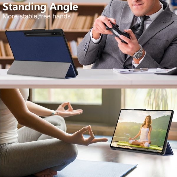 Samsung Galaxy Tab S9 Ultra Fodral Trifold Blå