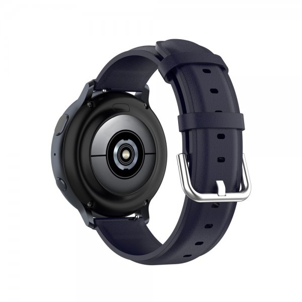 Samsung Galaxy Watch 20mm Armband Äkta Läder Blå