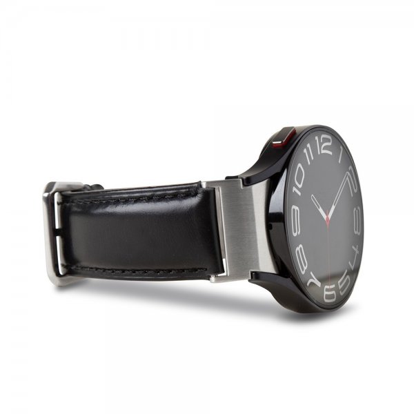 Samsung Galaxy Watch 20mm Armband Leather Band Svart