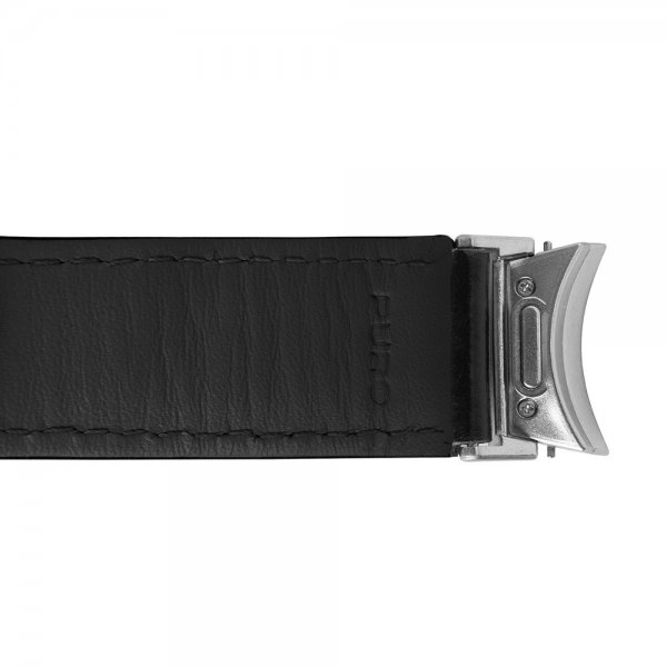 Samsung Galaxy Watch 20mm Armband Leather Band Svart