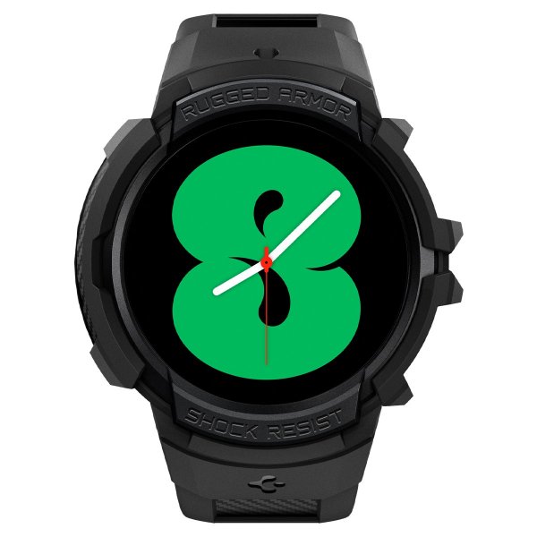 Samsung Galaxy Watch 4/5 40mm Skal och Armband Rugged Armor Pro Svart