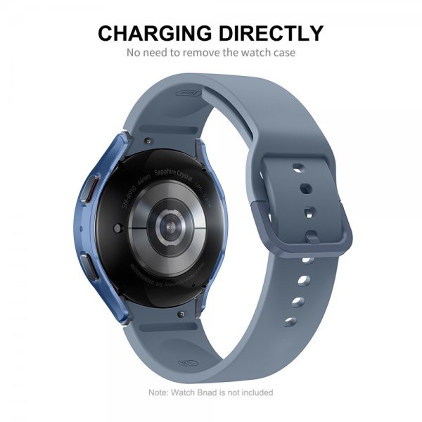 Samsung Galaxy Watch 4/5 44mm Skal med Inbyggt skärmskydd Blå