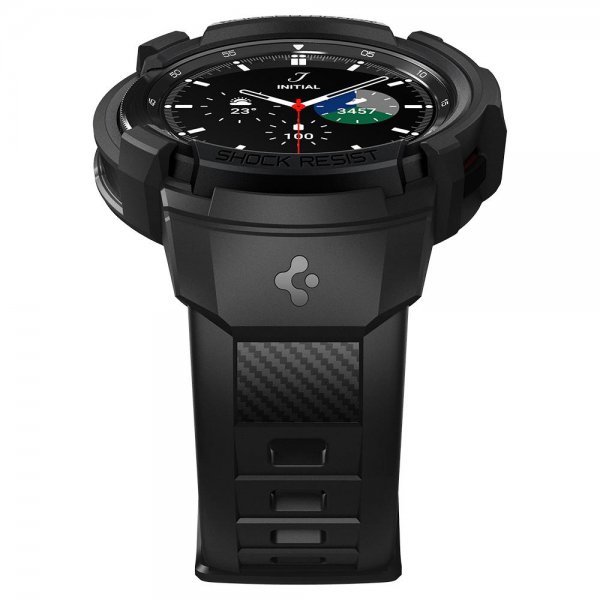 Samsung Galaxy Watch 4 Classic 46mm Skal med armband Rugged Armor Pro Svart