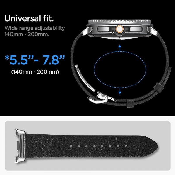 Samsung Galaxy Watch 8 40/44mm/Classic 46mm Armband Enzo Svart