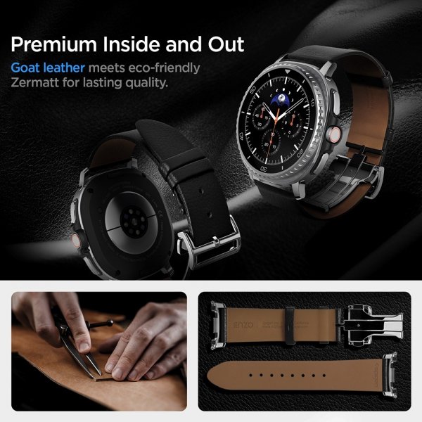 Samsung Galaxy Watch 8 40/44mm/Classic 46mm Armband Enzo Svart