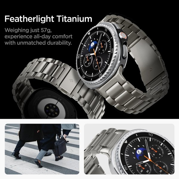Samsung Galaxy Watch 8 40/44mm/Classic 46mm Armband Modern Fit Titanium Natural Titanium