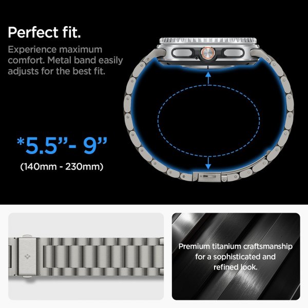 Samsung Galaxy Watch 8 40/44mm/Classic 46mm Armband Modern Fit Titanium Natural Titanium