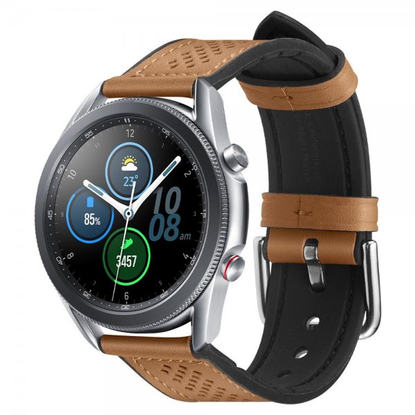 Samsung Galaxy Watch3 45mm/Galaxy Watch3 46mm Armband 22mm Retro Fit Brun