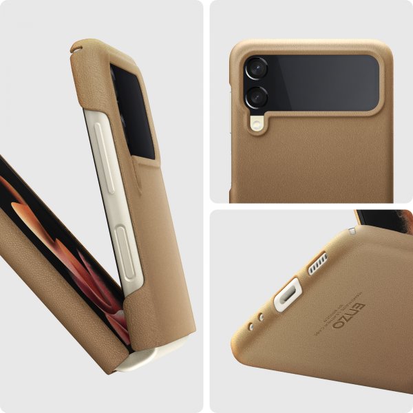 Samsung Galaxy Z Flip 3 Skal Enzo Classic Brown