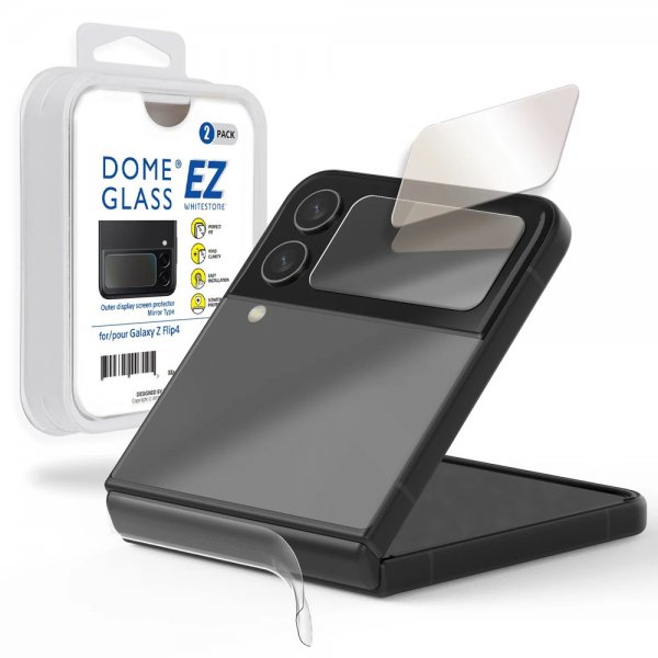 Samsung Galaxy Z Flip 4 Skärmskydd Dome Glass EZ 2-pack
