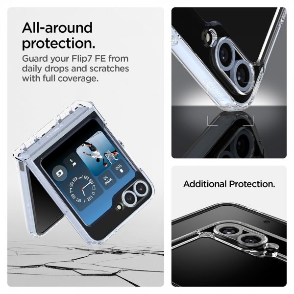 Samsung Galaxy Z Flip 6/Galaxy Z Flip 7 FE Skal Ultra Hybrid Pro MagFit Clear White