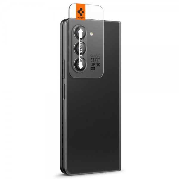 Samsung Galaxy Z Fold 5 Kameraskydd GLAS.tR EZ Fit Optik Pro 2-pack Svart