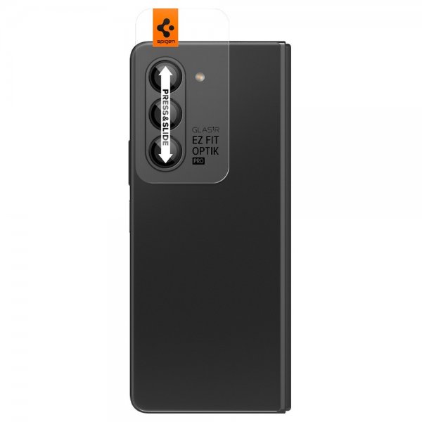 Samsung Galaxy Z Fold 5 Kameraskydd GLAS.tR EZ Fit Optik Pro 2-pack Svart