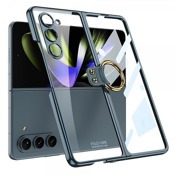 Samsung Galaxy Z Fold 5 Skal Finger Ring Grön