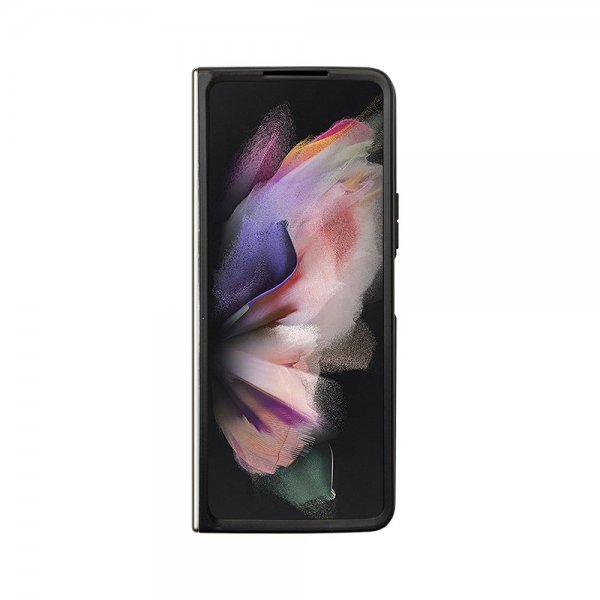 Samsung Galaxy Z Fold 5 Skal Glitter Flakes Metal Logo Svart