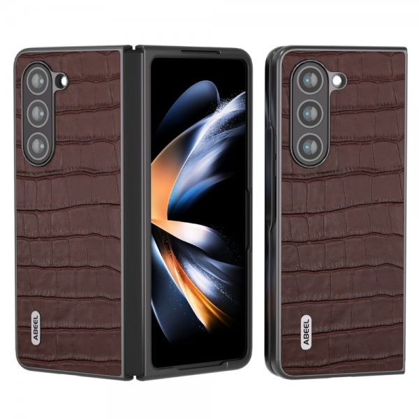 Samsung Galaxy Z Fold 5 Skal Krokodiltextur Brun