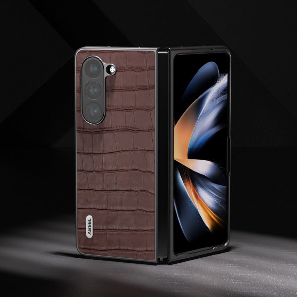 Samsung Galaxy Z Fold 5 Skal Krokodiltextur Brun