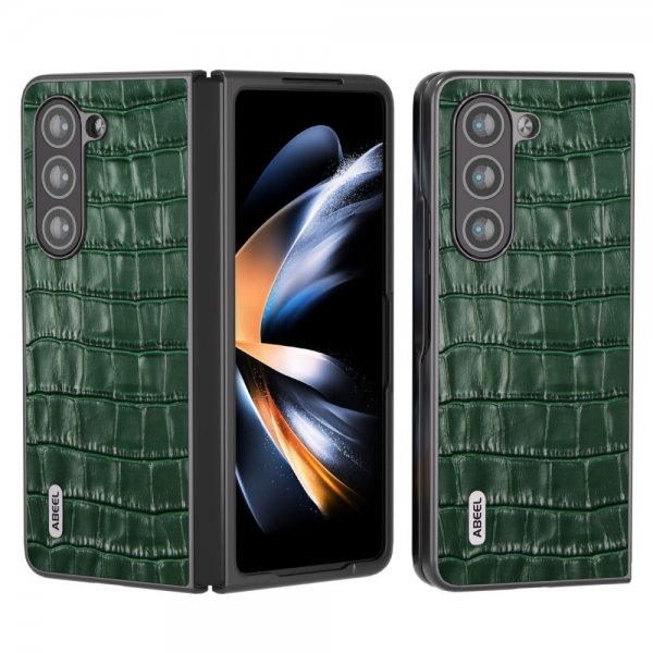 Samsung Galaxy Z Fold 5 Skal Krokodiltextur Grön