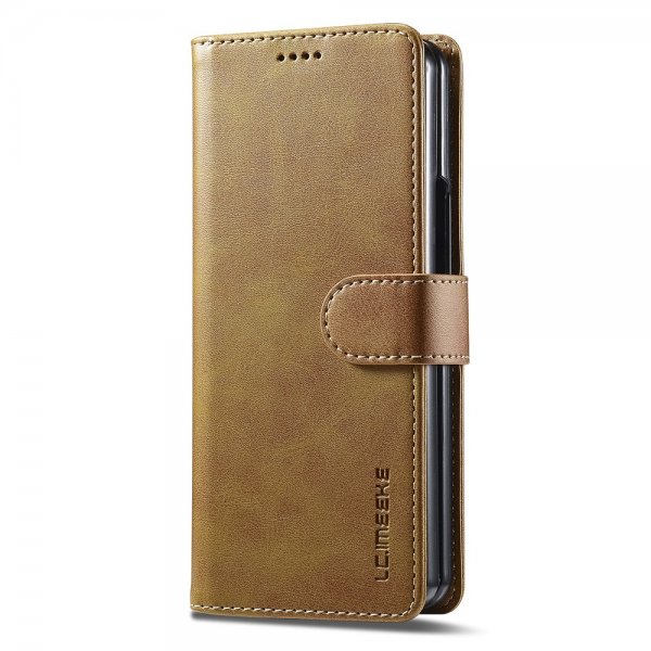 Samsung Galaxy Z Fold 6 Fodral med Kortfack Stativfunktion Ljusbrun